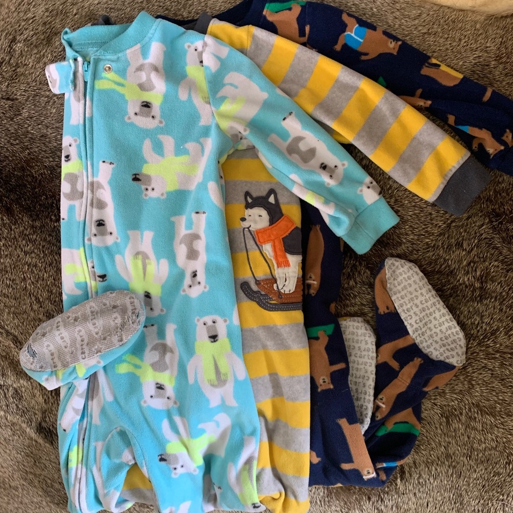 Boys footed pajamas